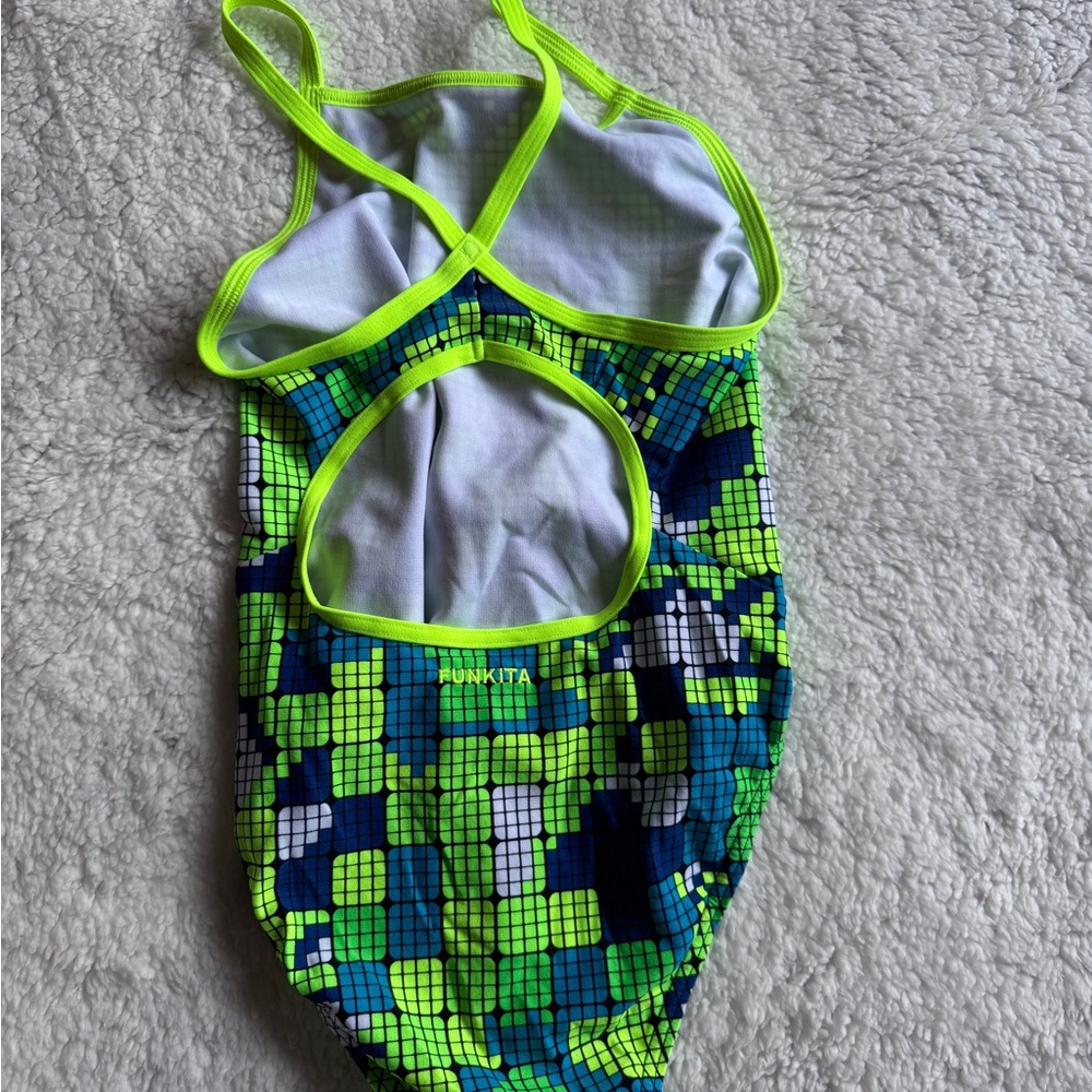 Like new Funkita - Glow Rider - Girls’ Diamondback One Piece - Swim 26/ girls 10 - Picture 2 of 4